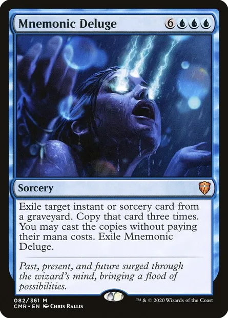 Mnemonic Deluge, Magic card CMR 82 — Commander Legends set