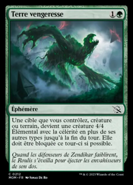 Terre vengeresse, carte Magic MOM 212 — extension L'invasion des machines