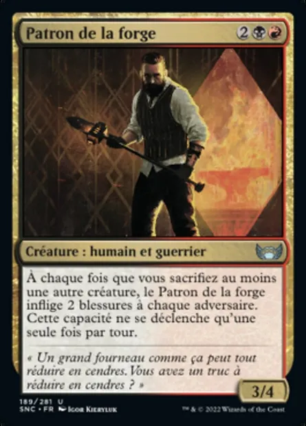 Patron de la forge, carte Magic SNC 189 — extension Les rues de la Nouvelle-Capenna