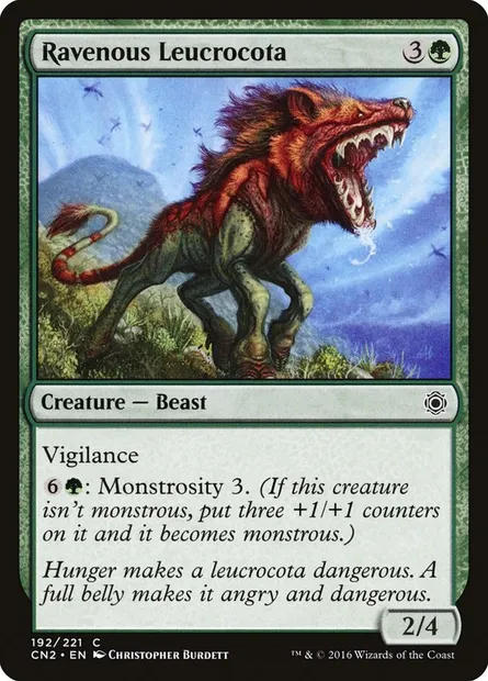 Ravenous Leucrocota, Magic card CN2 192 — Conspiracy: Take the Crown set