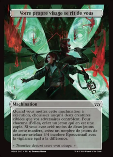 Votre propre visage se rit de vous, carte Magic DSC 366 — extension Duskmourn: House of Horror Commander