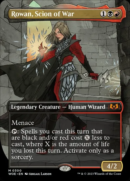 Rowan, Scion of War, Magic card WOE 300 — Wilds of Eldraine set