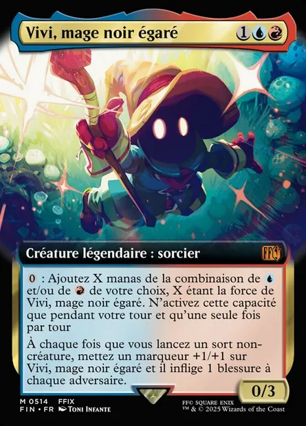 Vivi, mage noir égaré, carte Magic FIN 514 — extension Final Fantasy