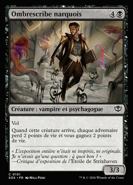 Ombrescribe narquois, carte Magic SOS 101 — extension Secrets of Strixhaven
