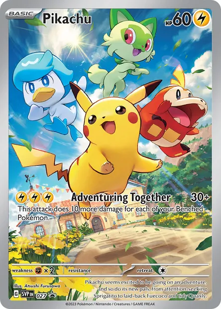 Pikachu, Pokémon card PR-SV 027 — SVP Black Star Promos set