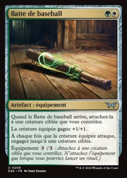 Batte de baseball, carte Magic DSK 209 — extension Duskmourn: House of Horror