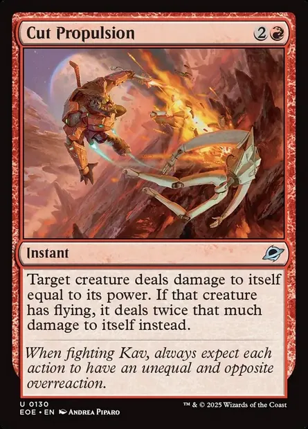 Cut Propulsion, Magic card EOE 130 — Edge of Eternities set