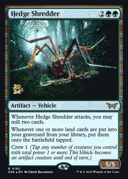 Hedge Shredder, Magic card PDSK 183s — Duskmourn: House of Horror Promos set