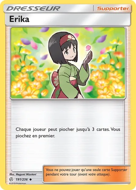 Erika, carte Pokémon CEC 191 — extension Éclipse Cosmique