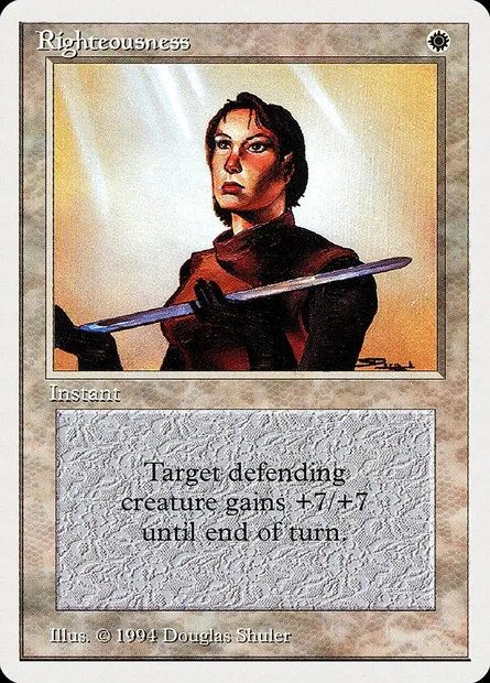 Righteousness, Magic card SUM 37 — Summer Magic / Edgar set