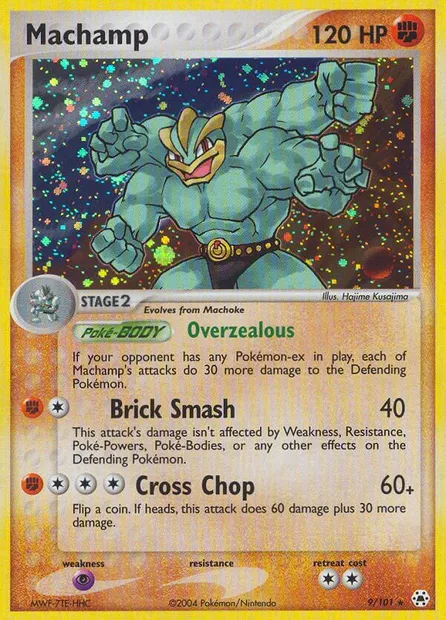 Machamp, Pokémon card HL 9 — Hidden Legends set