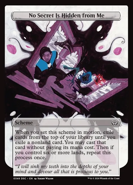 No Secret Is Hidden from Me, Magic card DSC 349 — Duskmourn: House of Horror Commander set