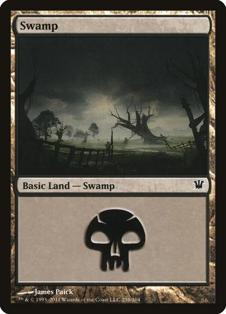 Swamp, Magic card ISD 256 — Innistrad set