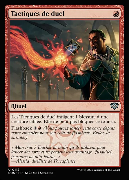Tactiques de duel, carte Magic SOS 112 — extension Secrets of Strixhaven