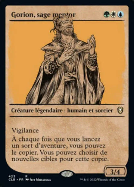 Gorion, sage mentor, carte Magic CLB 423 — extension Commander Légendes : la bataille de la Porte de Baldur