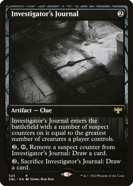 Investigator's Journal, Magic card DBL 525 — Innistrad: Double Feature set
