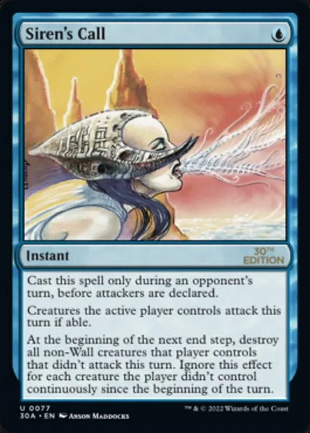 Siren's Call, Magic card 30A 77 — 30th Anniversary Edition set