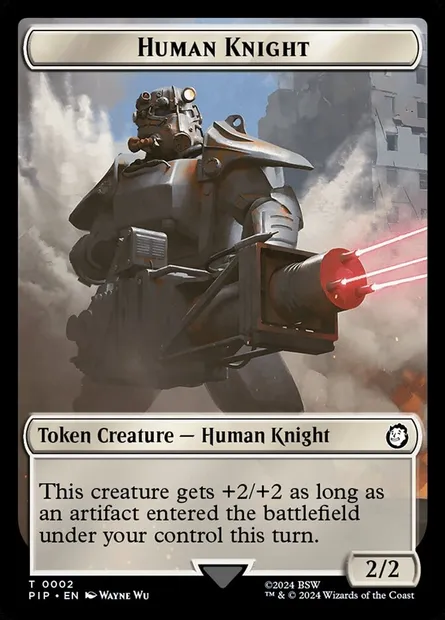 Human Knight, Magic card TPIP 2 — Fallout Tokens set