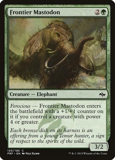 Frontier Mastodon, Magic card FRF 130 — Fate Reforged set
