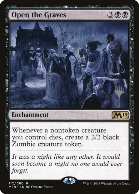 Open the Graves, Magic card PM19 112p — Core Set 2019 Promos set