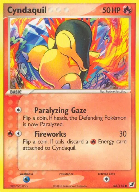 Cyndaquil, Pokémon card UF 54 — Unseen Forces set