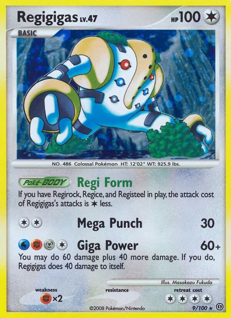 Regigigas, Pokémon card SF 9 — Stormfront set