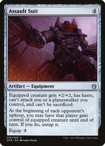Assault Suit, Magic card CMA 208 — Commander Anthology set