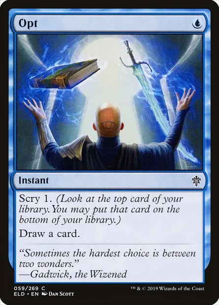 Opt, Magic card ELD 59 — Throne of Eldraine set