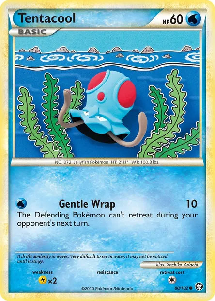 Tentacool, Pokémon card TM 80 — Triumphant set