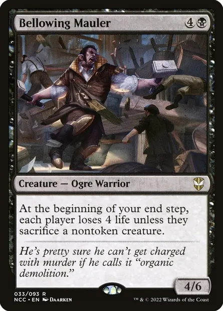 Bellowing Mauler, Magic card NCC 33 — New Capenna Commander set