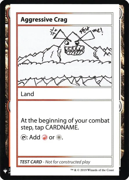 Aggressive Crag, Magic card CMB1 112 — Mystery Booster Playtest Cards 2019 set