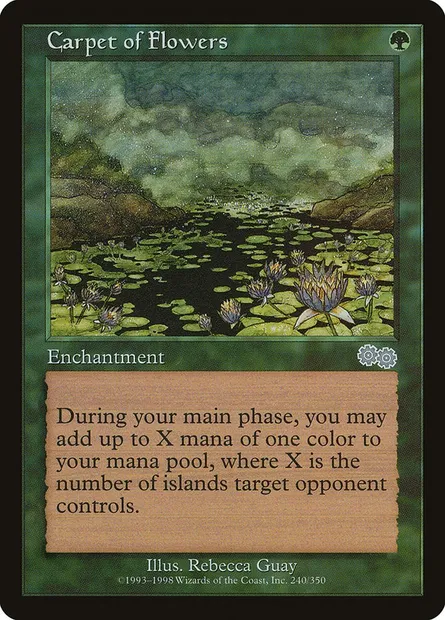 Carpet of Flowers, Magic card USG 240 — Urza's Saga set