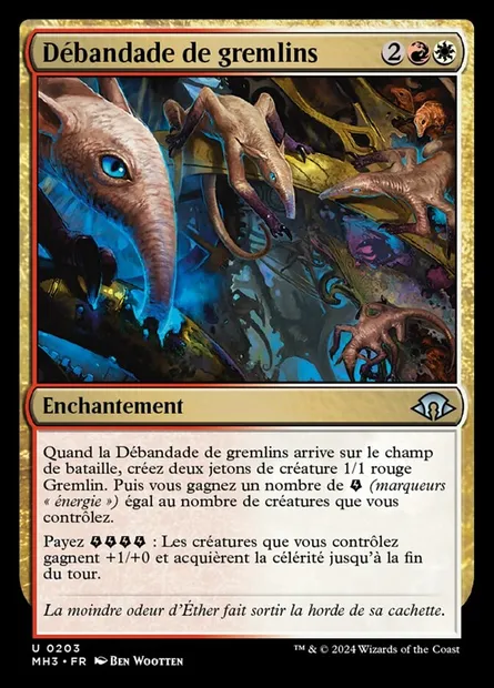 Débandade de gremlins, carte Magic MH3 203 — extension Modern Horizons 3