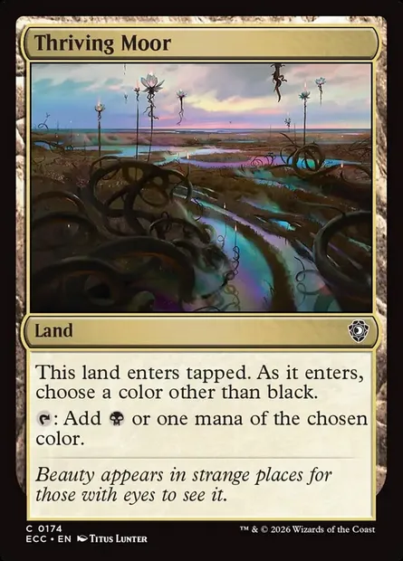 Thriving Moor, Magic card ECC 174 — Lorwyn Eclipsed Commander set