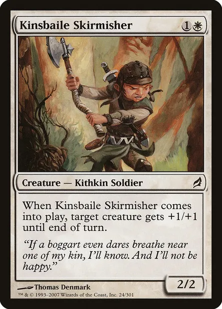 Kinsbaile Skirmisher, Magic card LRW 24 — Lorwyn set
