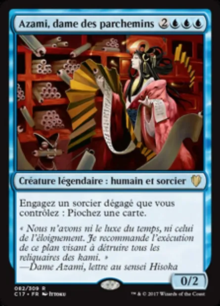 Azami, dame des parchemins, carte Magic C17 82 — extension Commander 2017