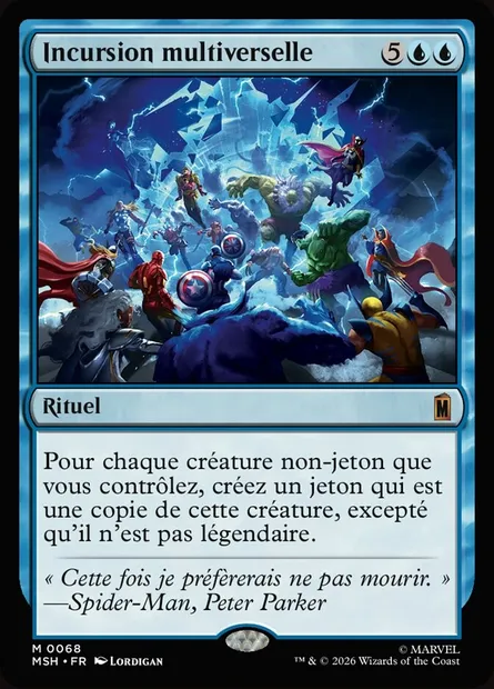 Incursion multiverselle, carte Magic MSH 68 — extension Marvel Super Heroes