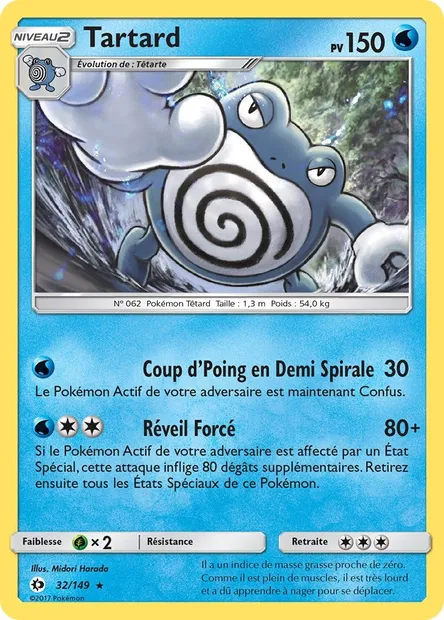 Tartard, carte Pokémon SUM 32 — extension Soleil et Lune