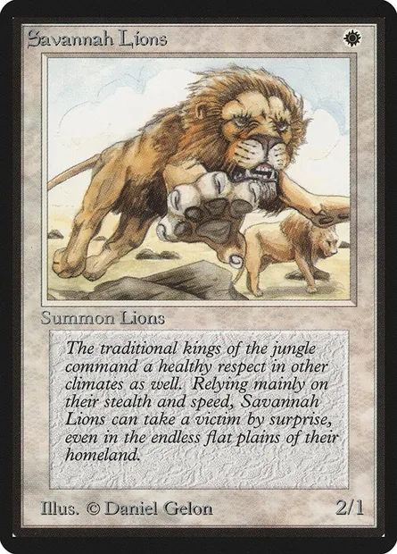 Savannah Lions, Magic card LEB 39 — Limited Edition Beta set