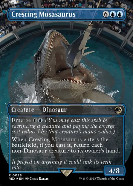 Cresting Mosasaurus, Magic card REX 28 — Jurassic World Collection set