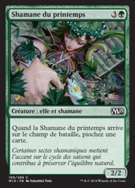Shamane du printemps, carte Magic M15 199 — extension Magic 2015