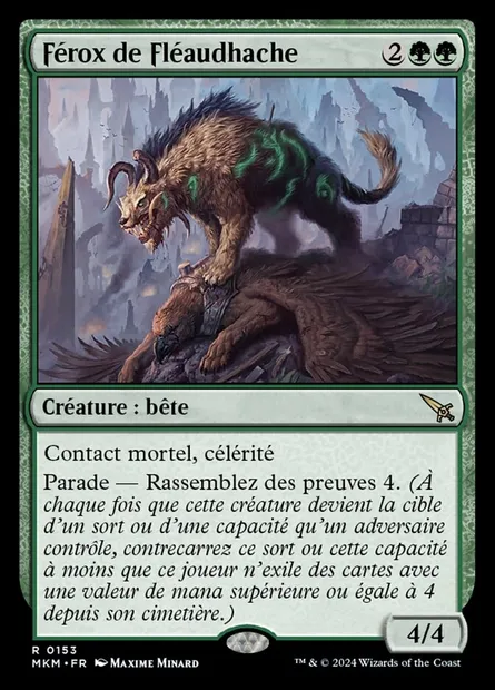 Férox de Fléaudhache, carte Magic MKM 153 — extension Murders at Karlov Manor