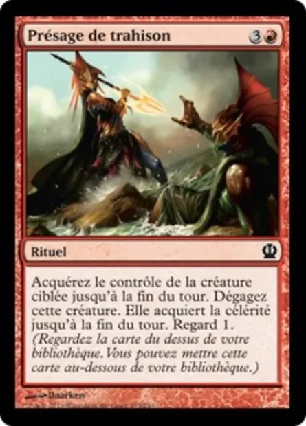 Présage de trahison, carte Magic THS 133 — extension Theros