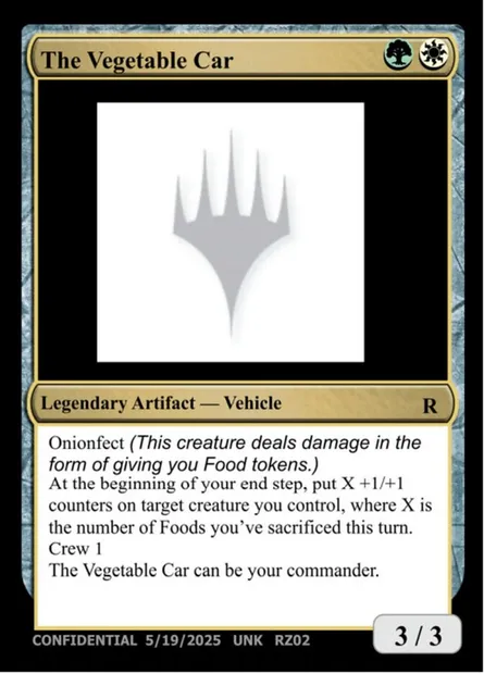 The Vegetable Car, carte Magic UNK RZ02 — extension Unknown Event