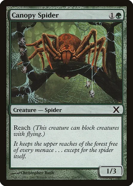 Canopy Spider, Magic card 10E 254 — Tenth Edition set
