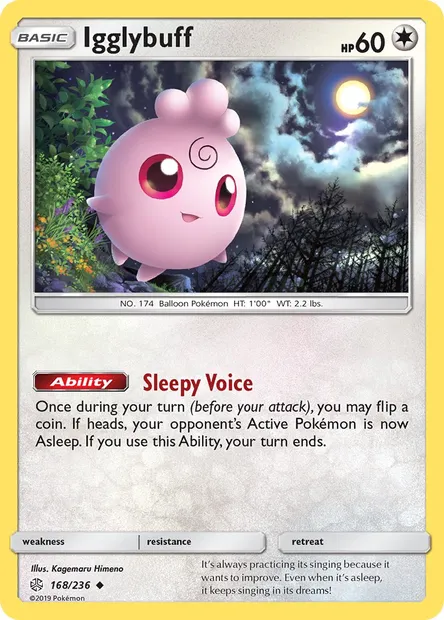 Igglybuff, Pokémon card CEC 168 — Cosmic Eclipse set