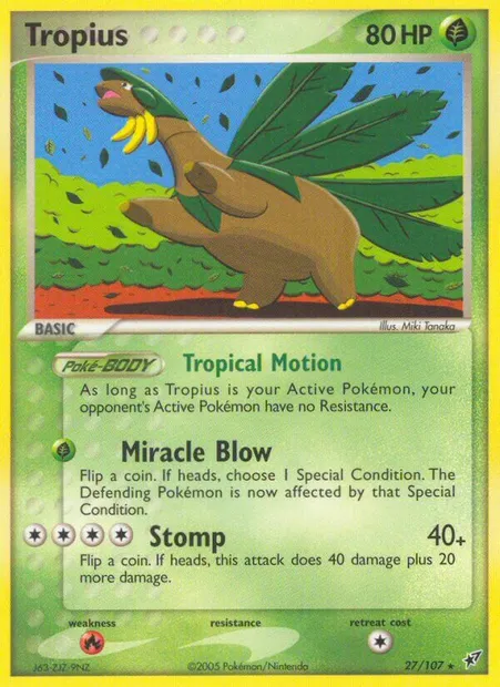 Tropius, Pokémon card DX 27 — Deoxys set