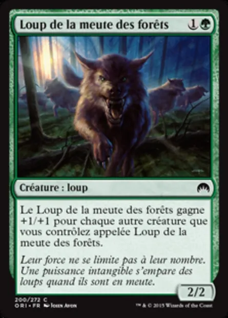 Loup de la meute des forêts, carte Magic ORI 200 — extension Magic Origines