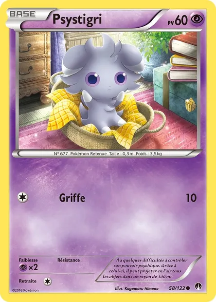 Psystigri, carte Pokémon BKP 58 — extension Rupture Turbo