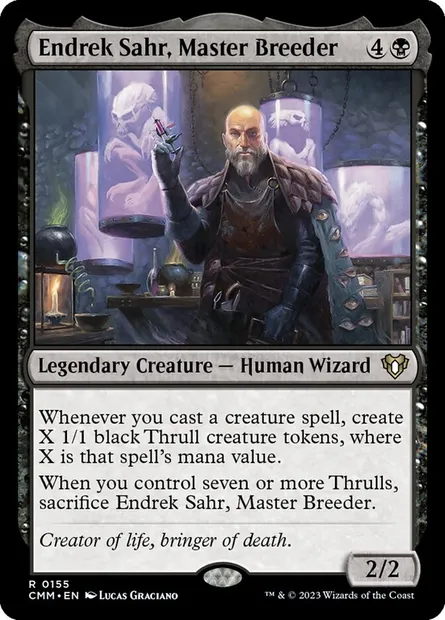 Endrek Sahr, Master Breeder, Magic card CMM 155 — Commander Masters set